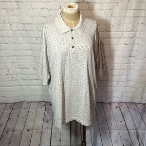 Vintage Izod Preppy Golf  Polo Shirt Patterned Size XL Cotton